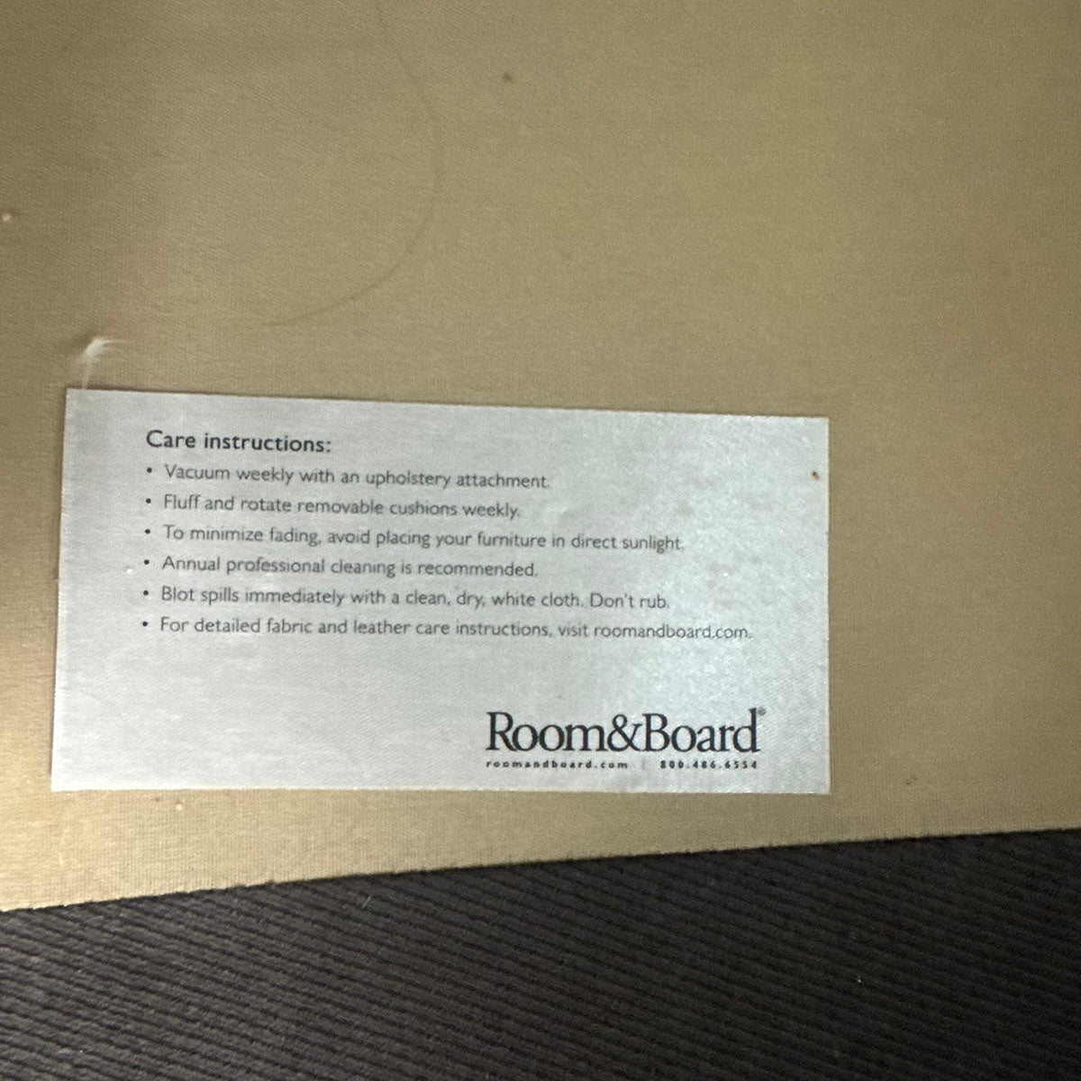 Room & Board Dark Brown Sofa