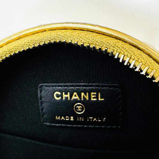 Chanel Paris New York Coco Croc Round Crossbody