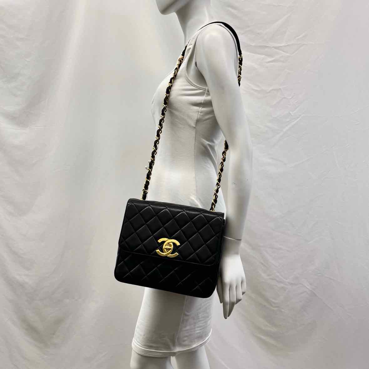 Chanel Vintage Jumbo Square Flap Shoulder Bag