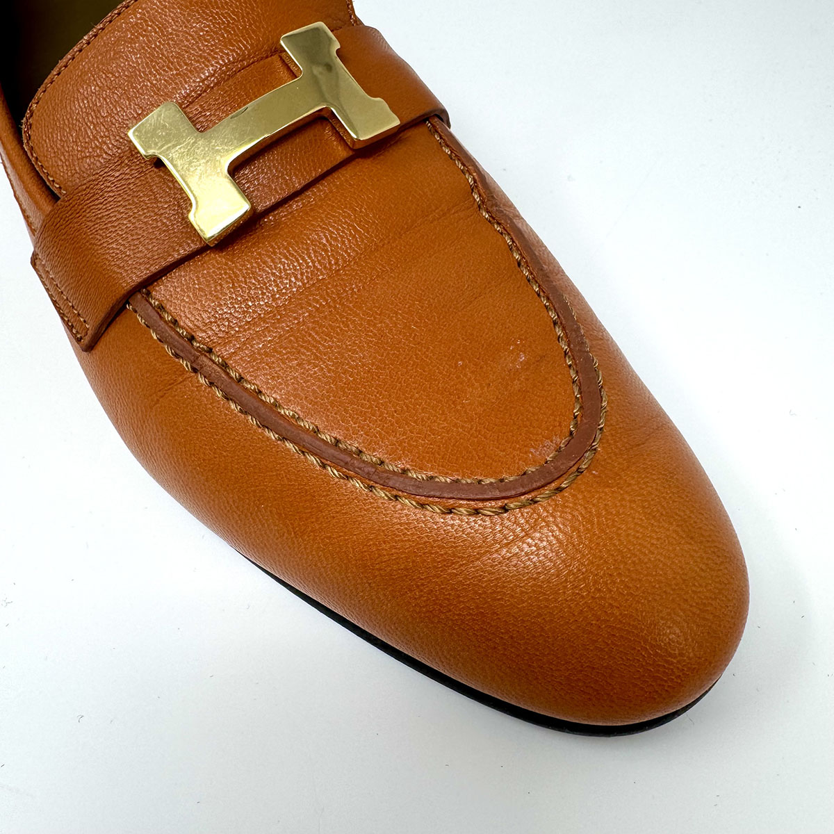 Hermes Paris H Logo Loafers