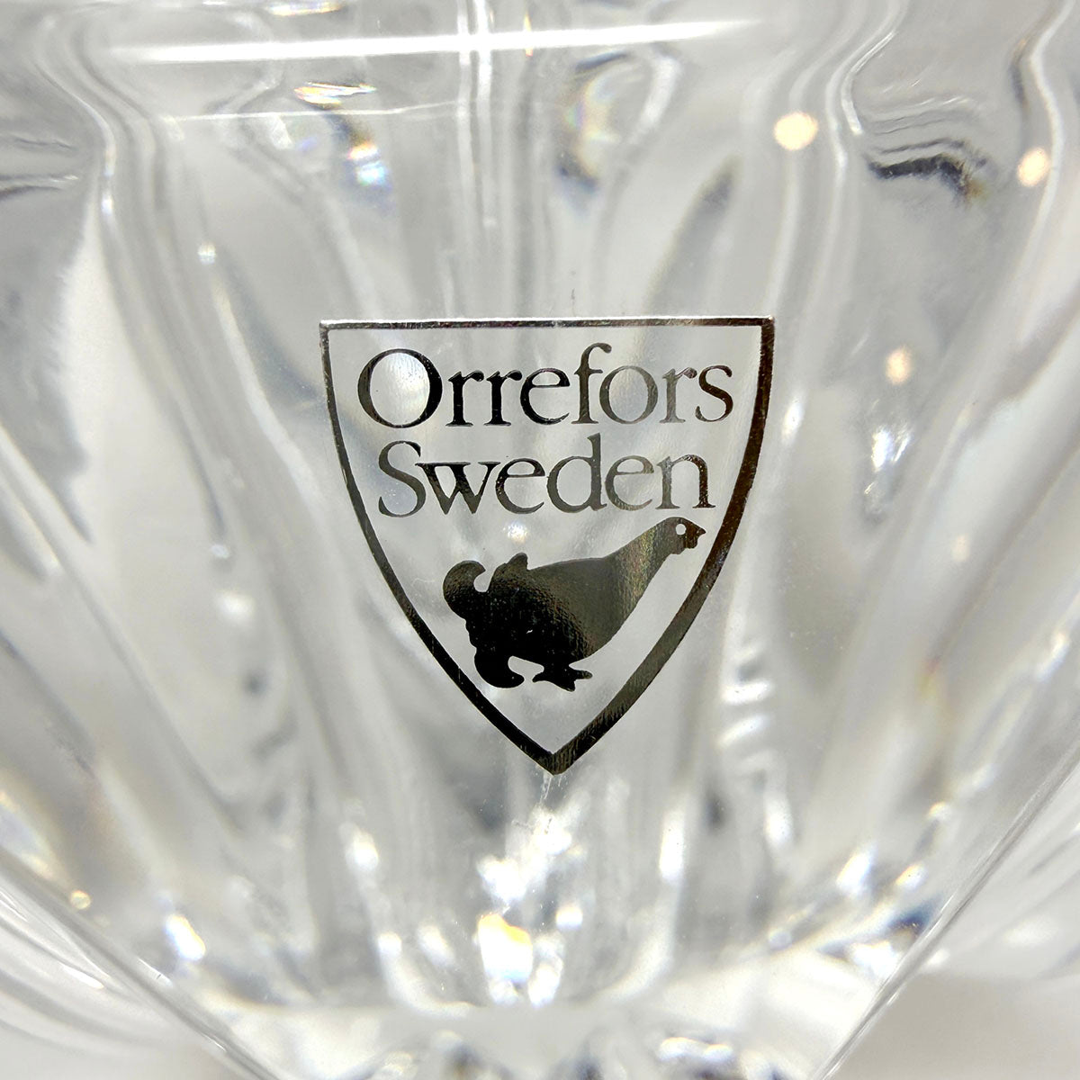 Large Orrefors Crystal Bowl (w small flea bites) 9"