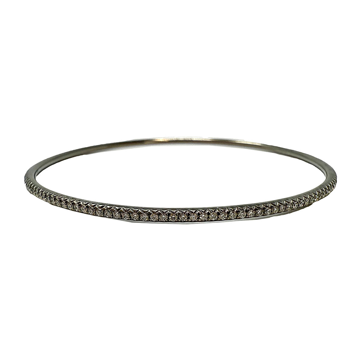 Titanium Bangle Bracelet with 150 Full Cut Diamonds