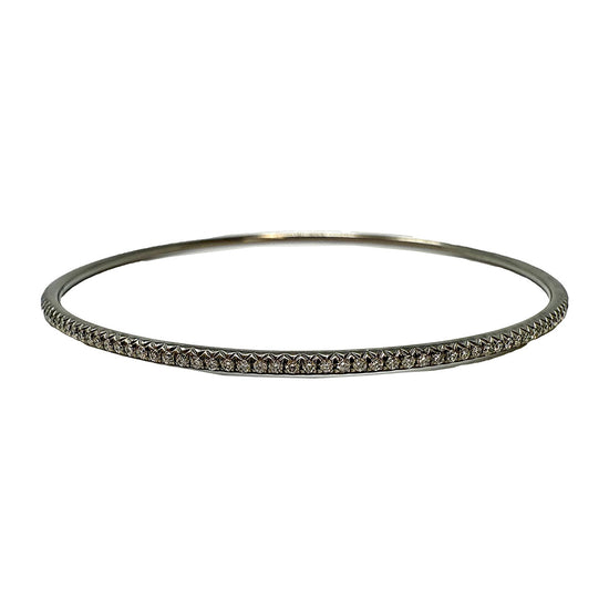 Titanium Bangle Bracelet with 150 Full Cut Diamonds