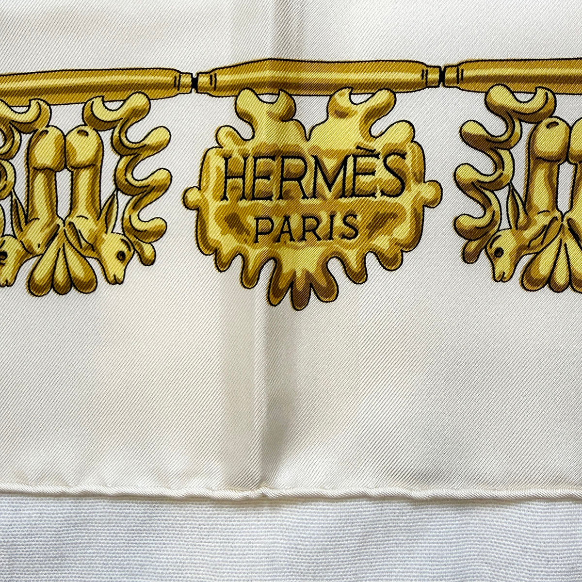 Hermes "Les Cavaliers D'Or"  Scarf