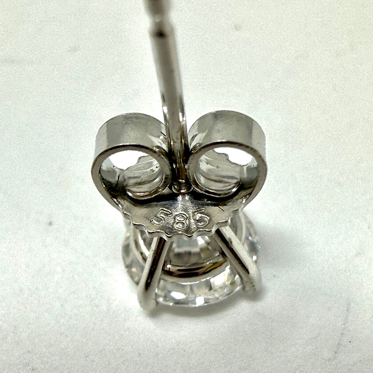 14K White Lab Grown Diamond Stud Earrings