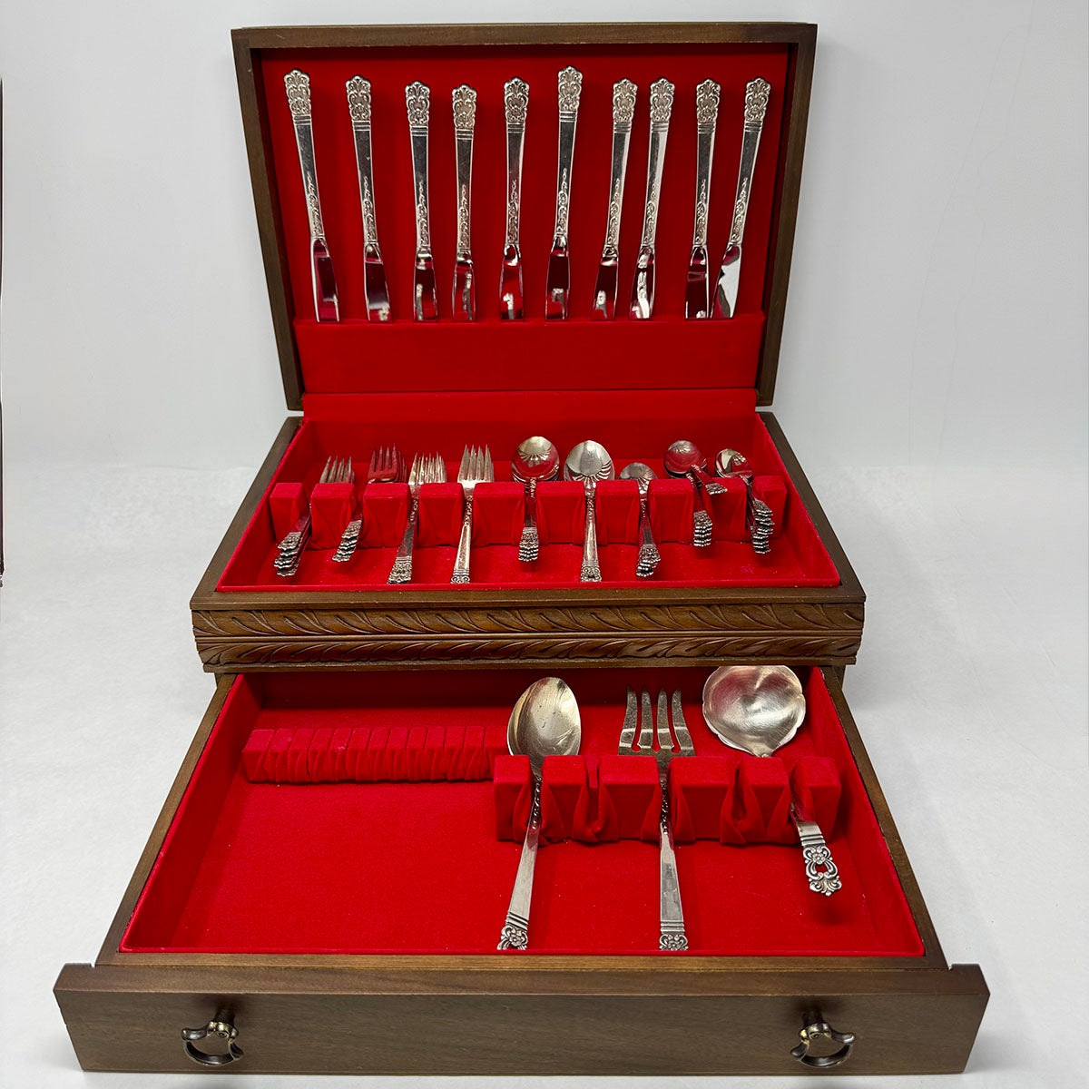 63 Pcs: 10 6 Pc Place Settings Scandinavia Flatware + 3 Serving Pcs