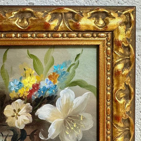 Floral Still Life Painting Signed