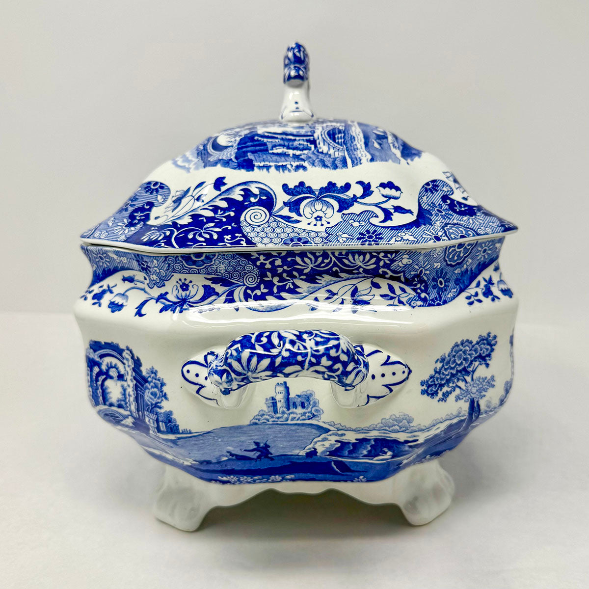 Transferware Tureen with Lid