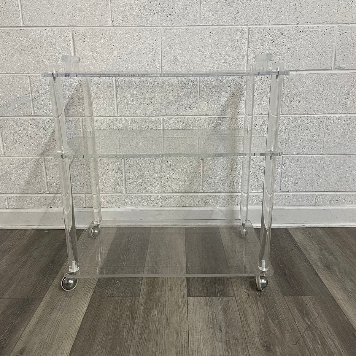 Clear Acrylic 3-Teir Bar Cart