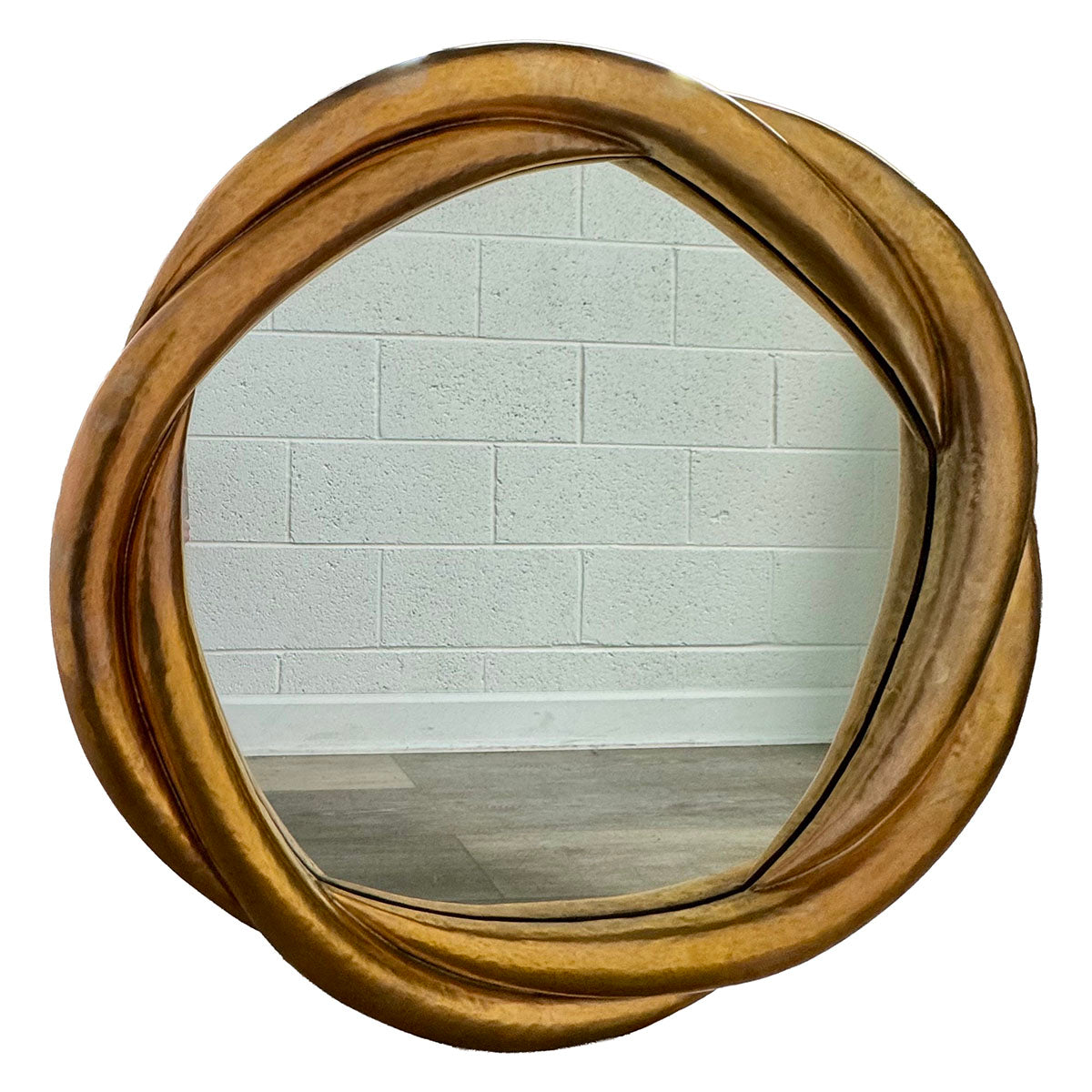 Round Wall Mirror with Metal Frame