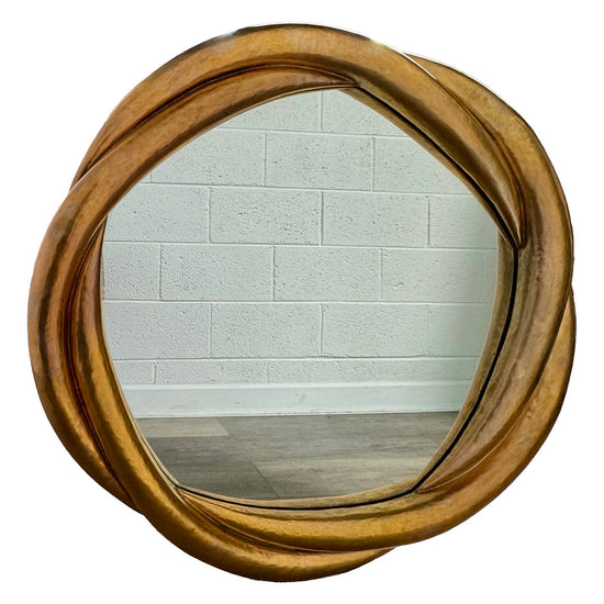 Round Wall Mirror with Metal Frame