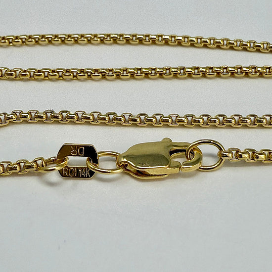 14K Gold Necklace with Turquoise Pendant with Diamond Embellishment