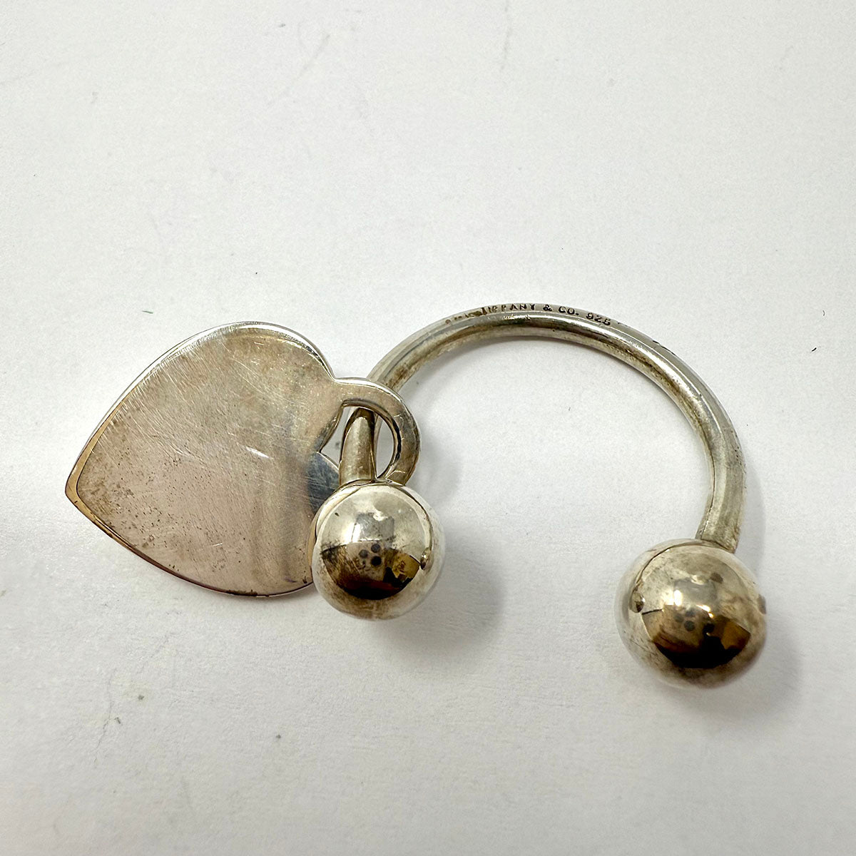 Vintage Sterling Return to Tiffany Bead Key Ring