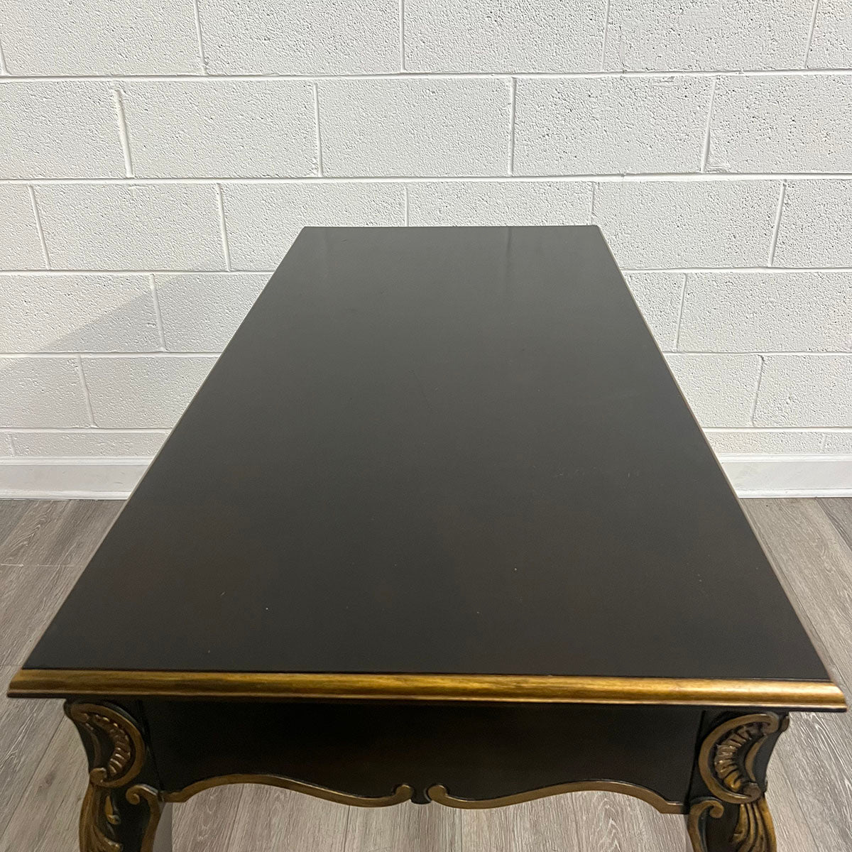 Console Table With Golden Accents