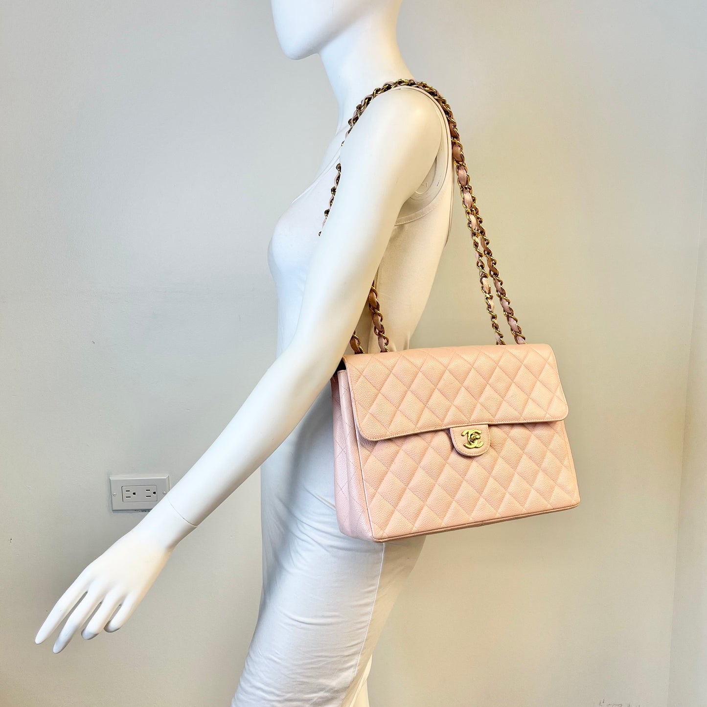 Chanel Caviar Jumbo Classic Single Flap Bag