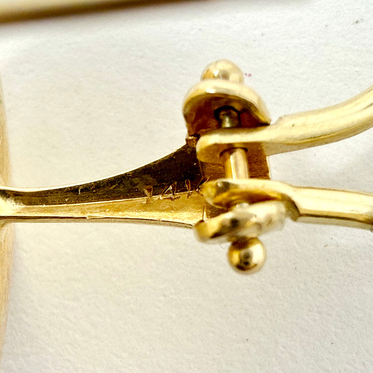14K Gold Basket Weave Dome Earrings