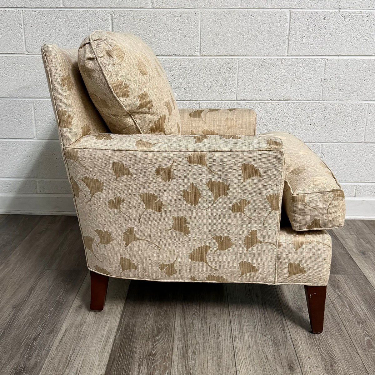 Ginko Leaf Upholstered Armchair