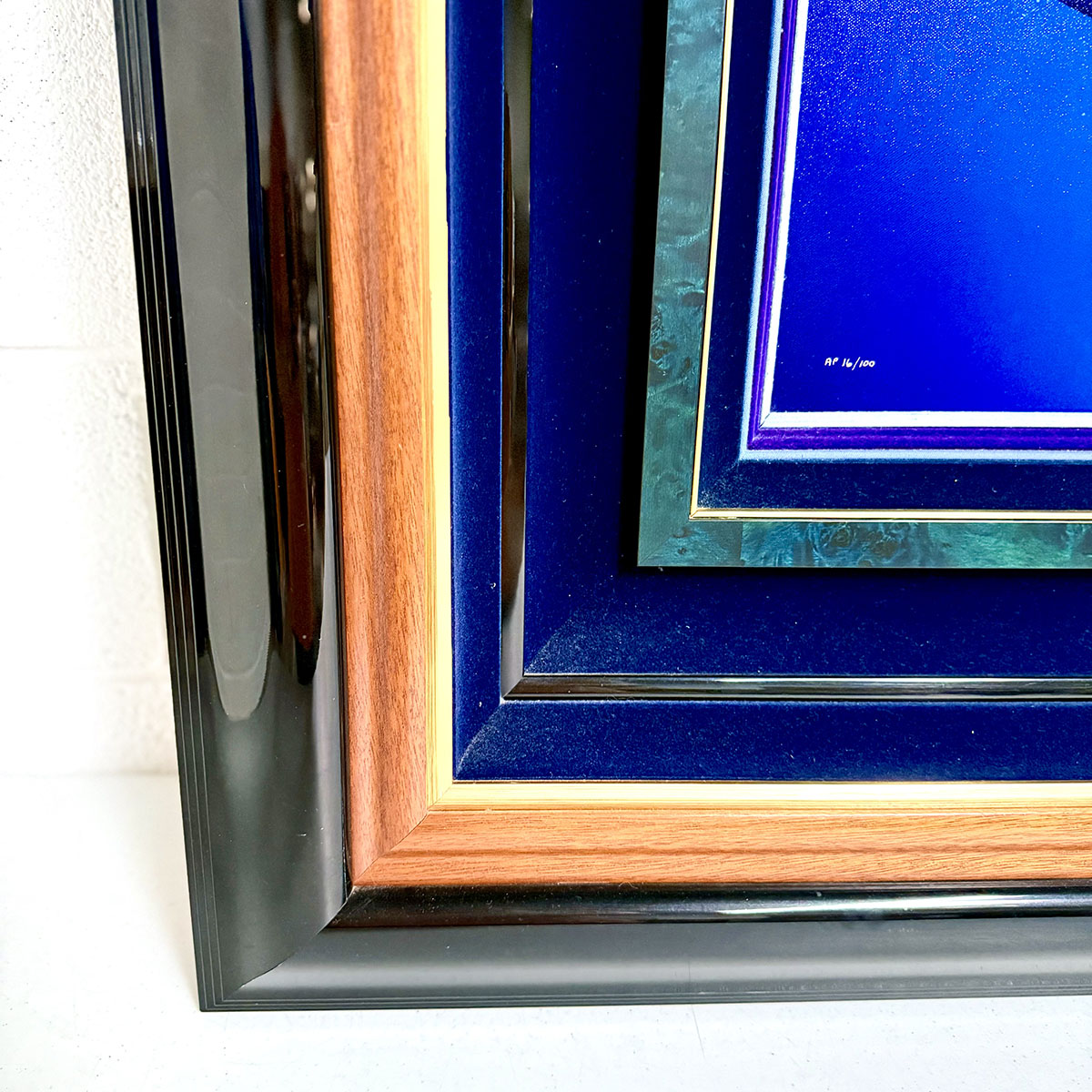 Framed Printed Canvas Dolphins  "Magical Moment"