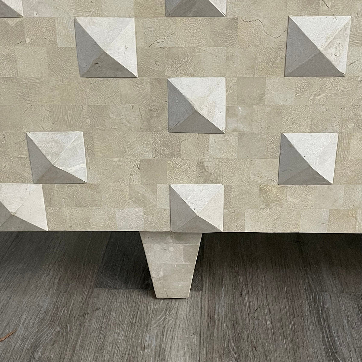 Glass Top Console with Sculptural base