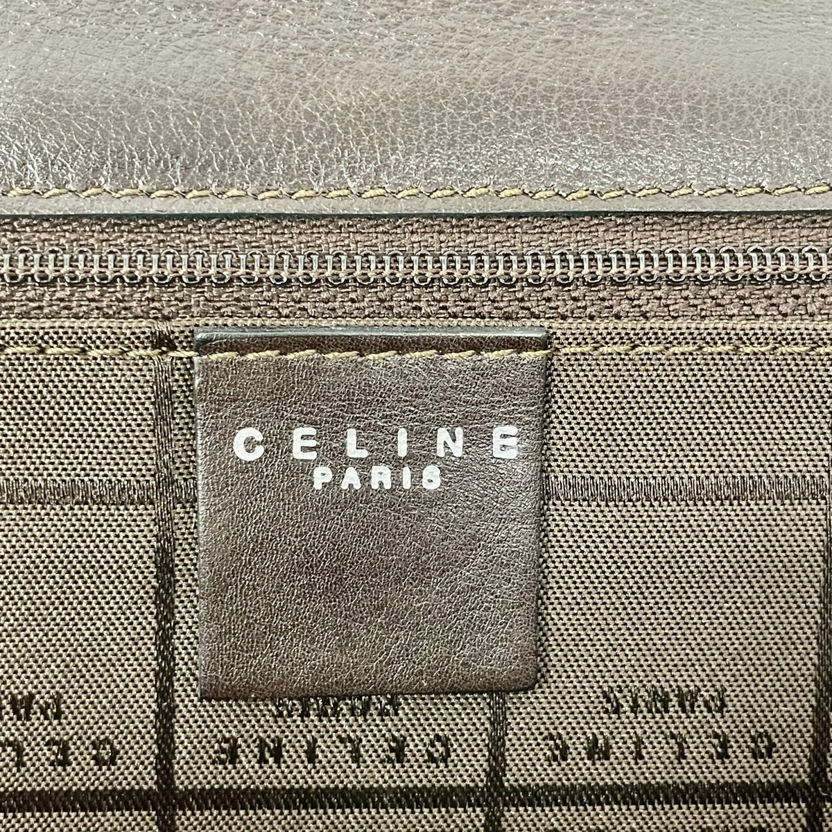 Celine Logo Pony hair Clutch