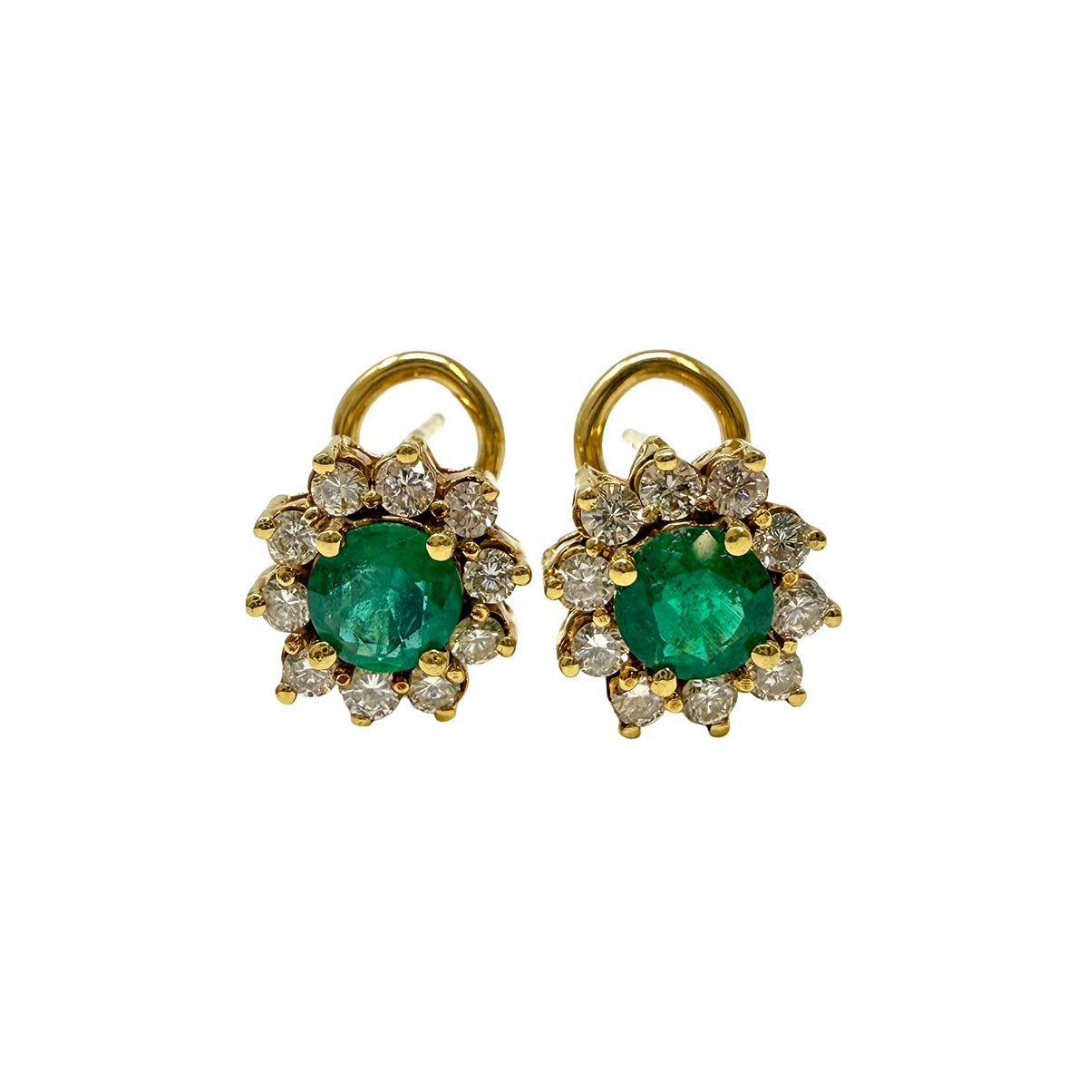 Emerald and Diamond Earrings