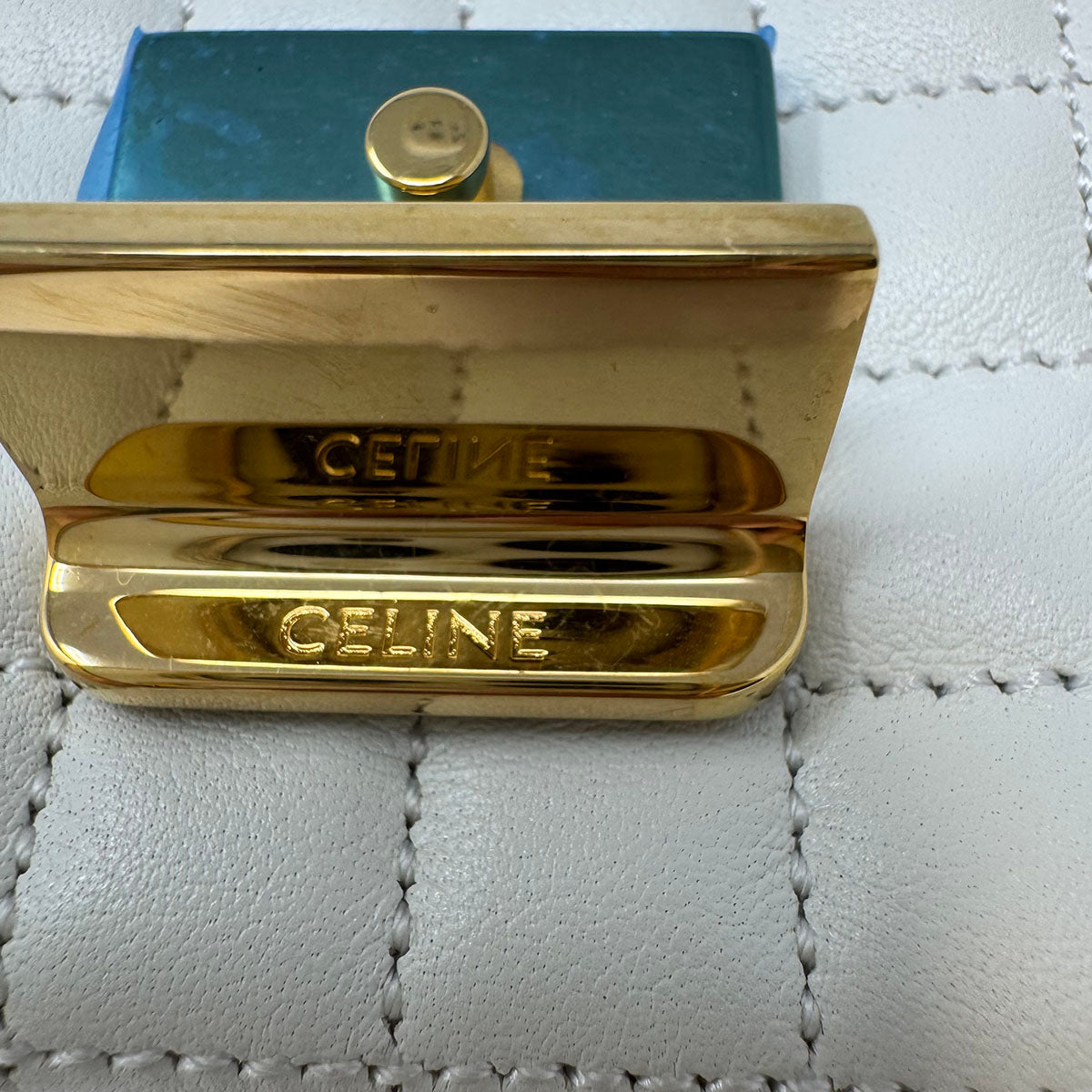 Celine Quilted C Bicolor Shoulder Bag