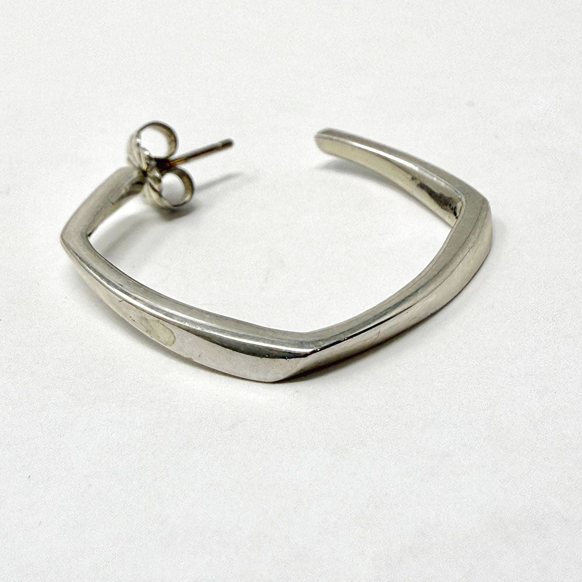 Tiffany & Co. Sterling Silver Torque Hoop Earrings