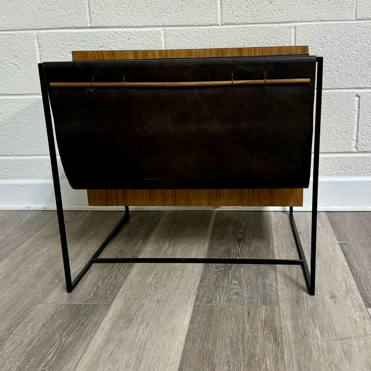 Brick Side Table with Magazine Holder