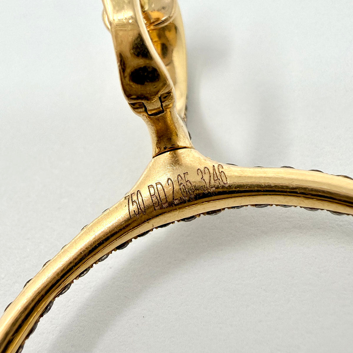 Stenzhorn 18K Rose Gold Hoop Earrings with 440 Full Cut Diamonds