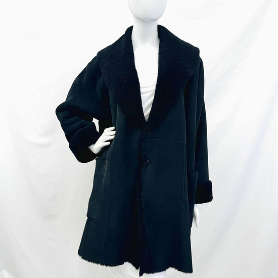 Eskandar Black Shearling Coat