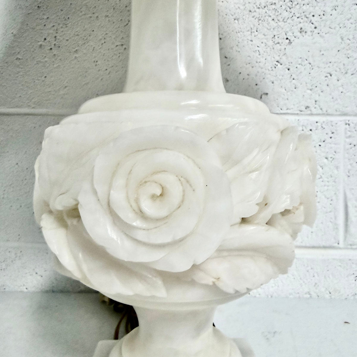 Pair of Alabaster Lamps