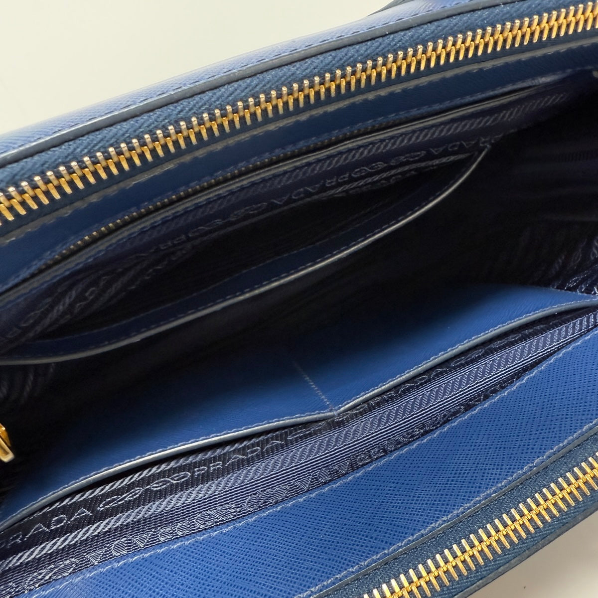 Prada Galleria Saffiano Leather Double Zip Handle Bag
