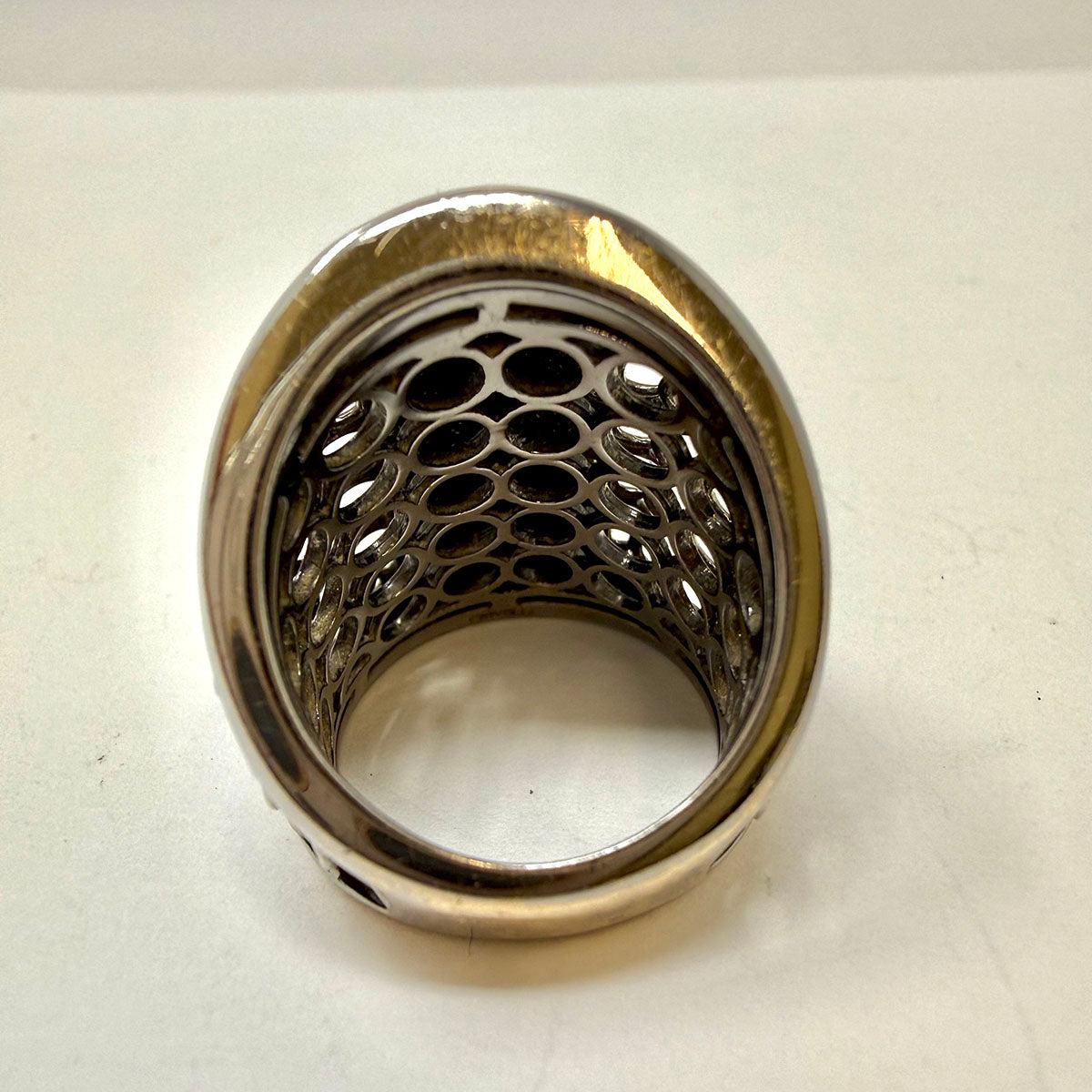 Crivelli 18K White Gold Diamond Ring with Rhodium Finish
