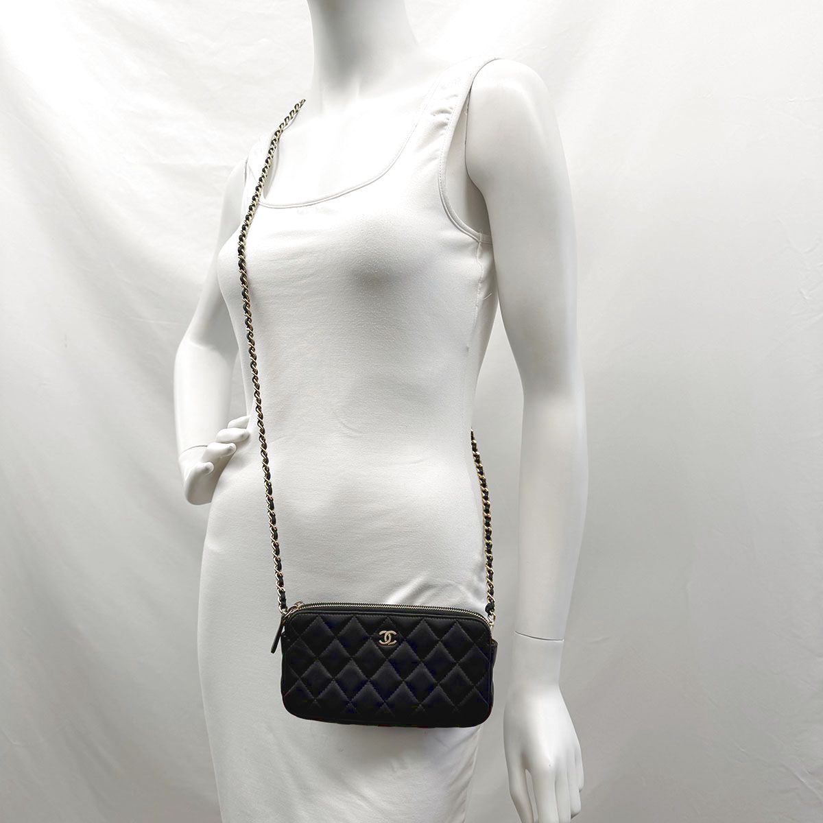 Chanel Double Zip Mini Bag on Chain