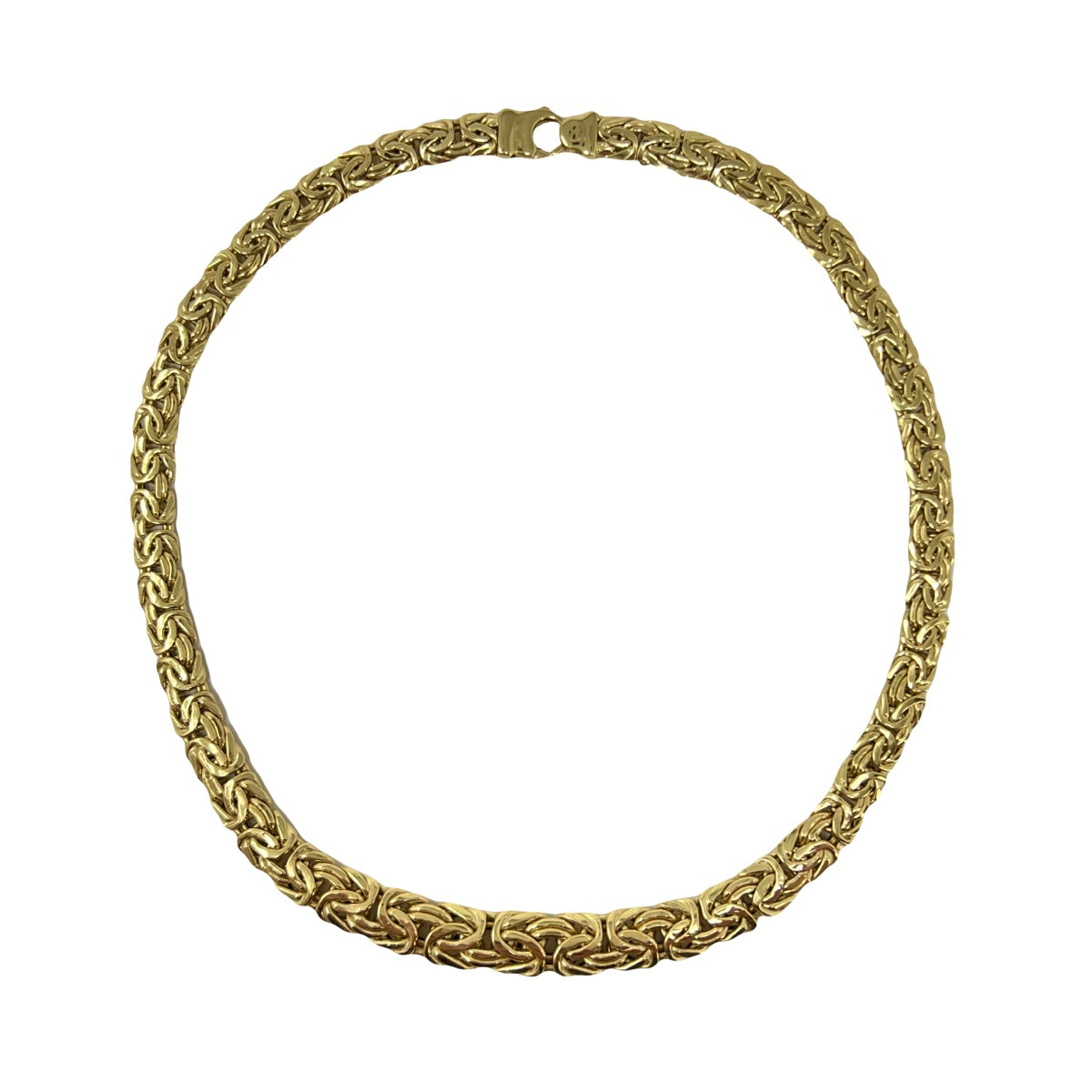 14K Gold Graduated Byzantine 16" Necklace