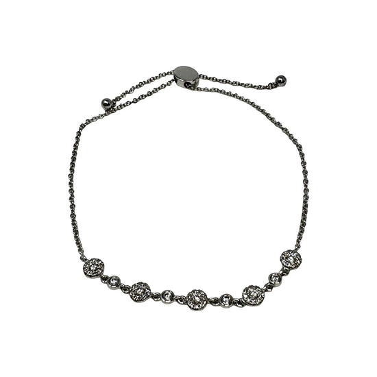 14K Gold  Bracelet Adjustable Diamond Cluster Bracelet
