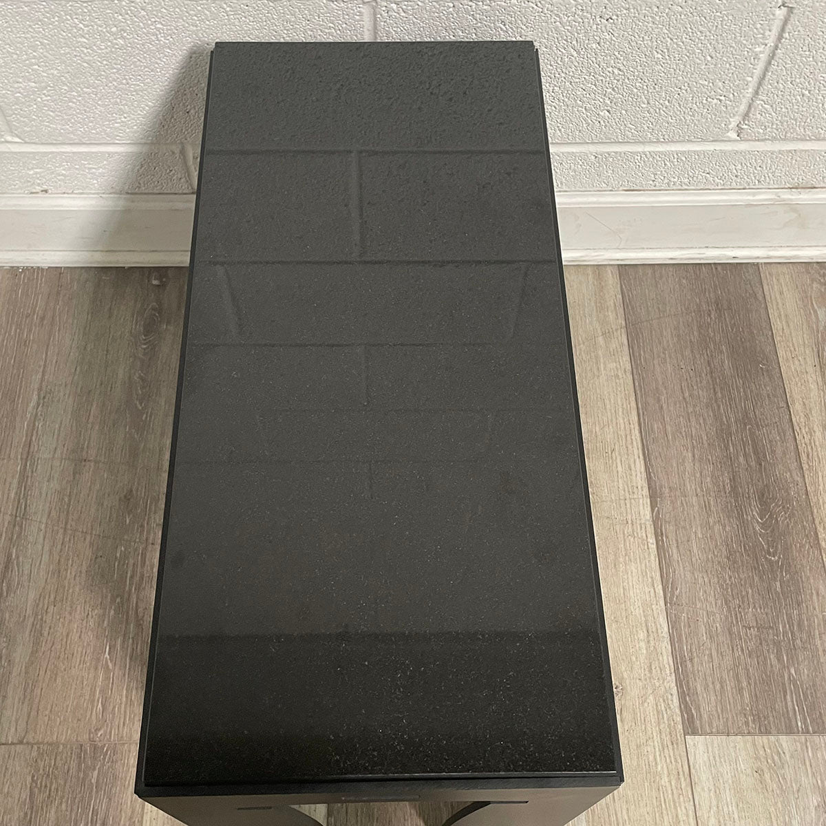 Pair Of Black Marble Top End Tables