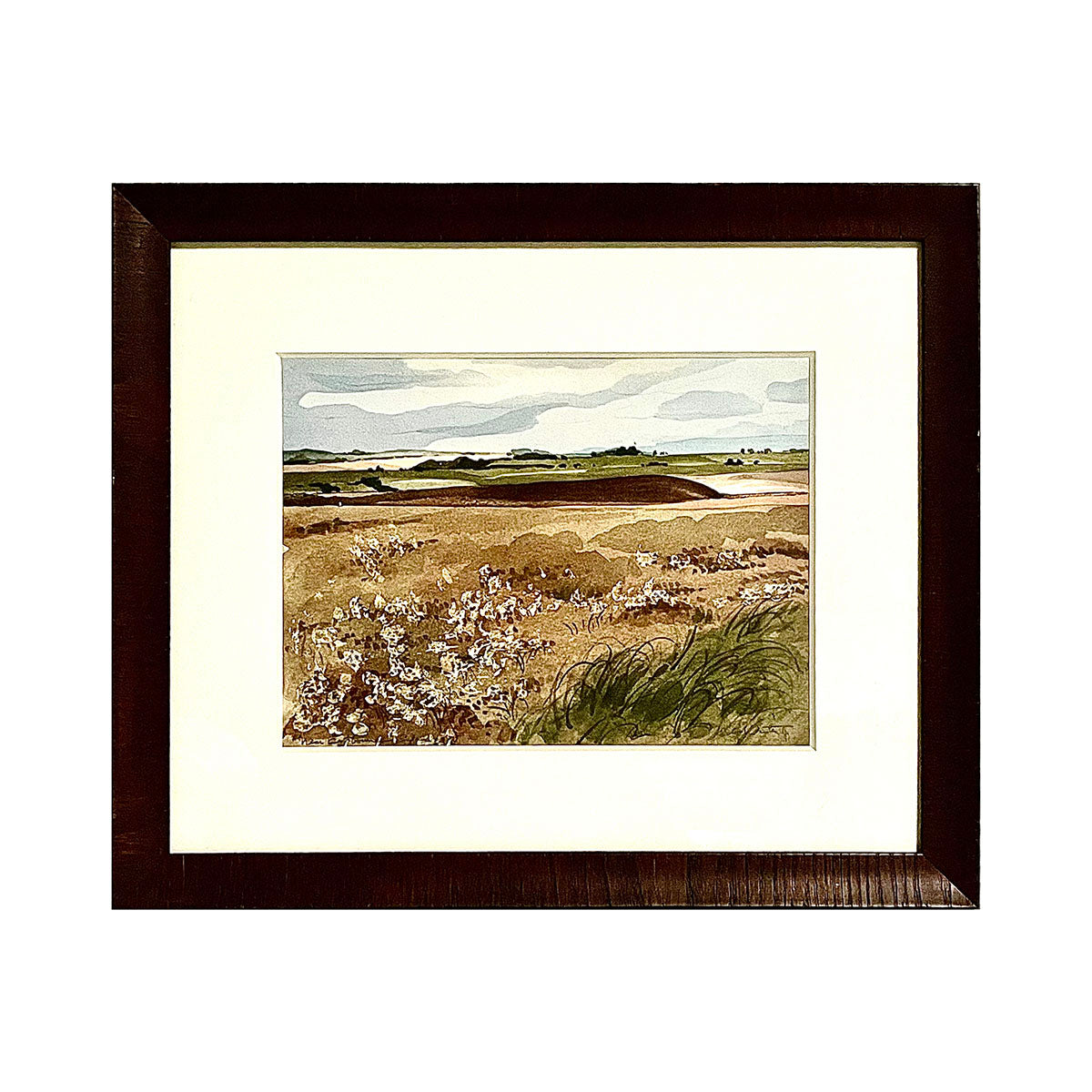 Watercolor Landscape Painting Signed