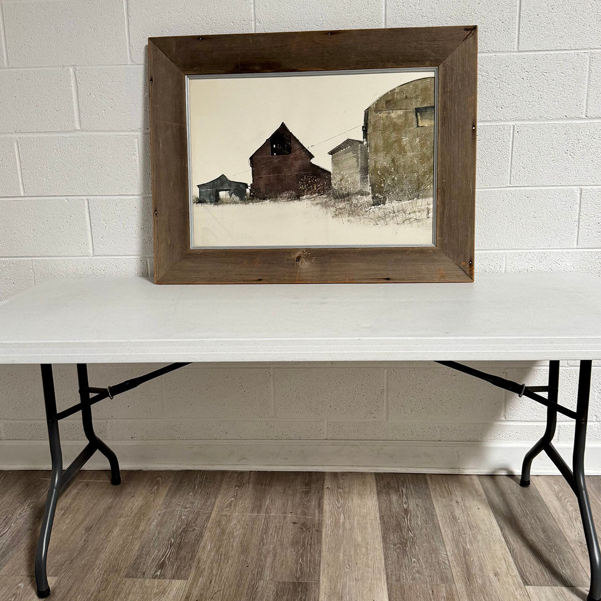 "Untitled Landscape Depicting a Barn" Signed