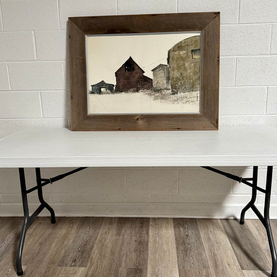 "Untitled Landscape Depicting a Barn" Signed