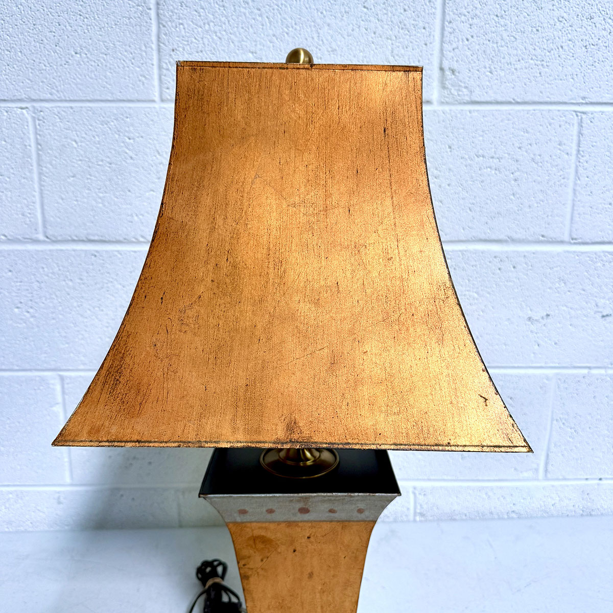 Pair of Bronze Painted Table Lamps Hollywood Regency