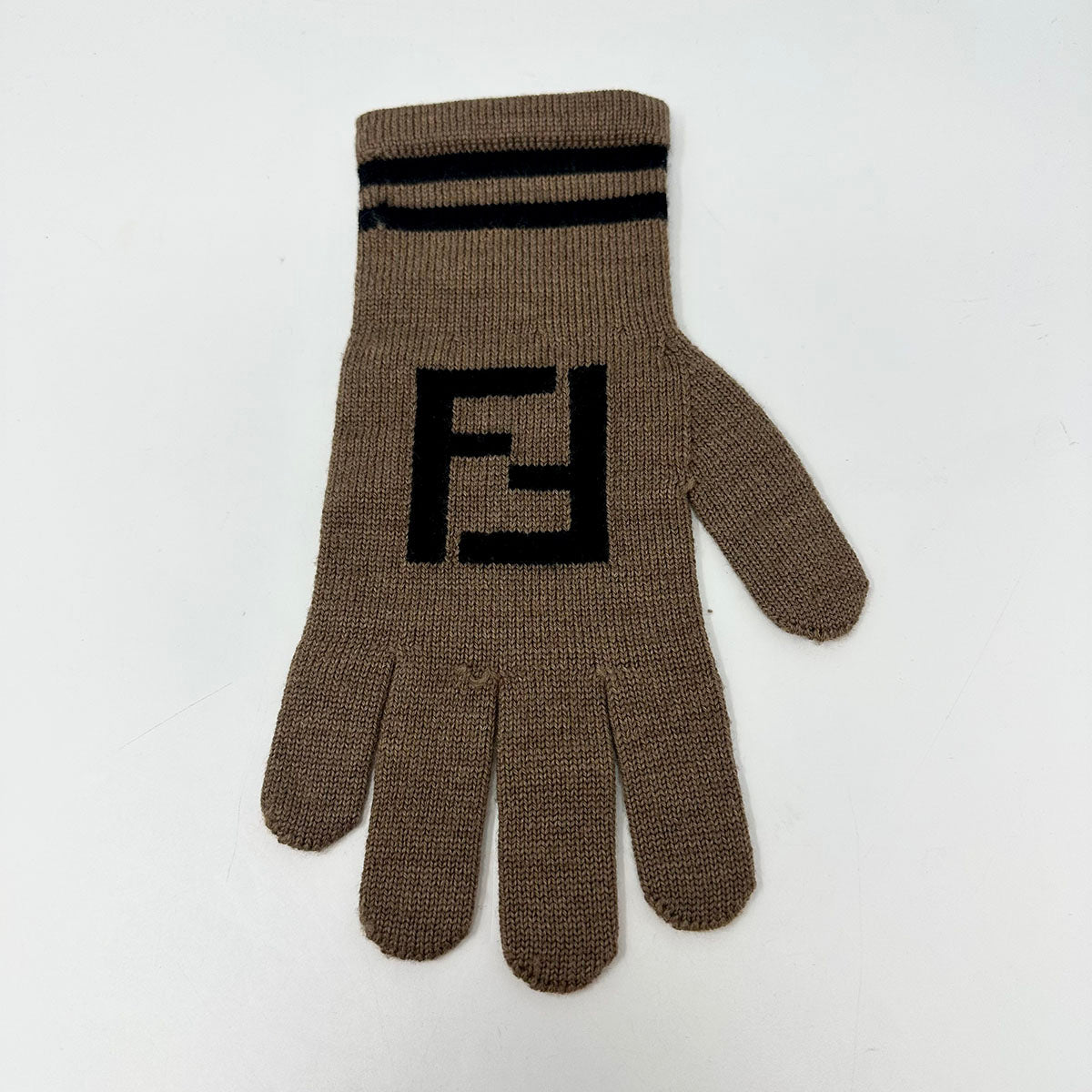 Fendi Wool Gloves with FF Logo