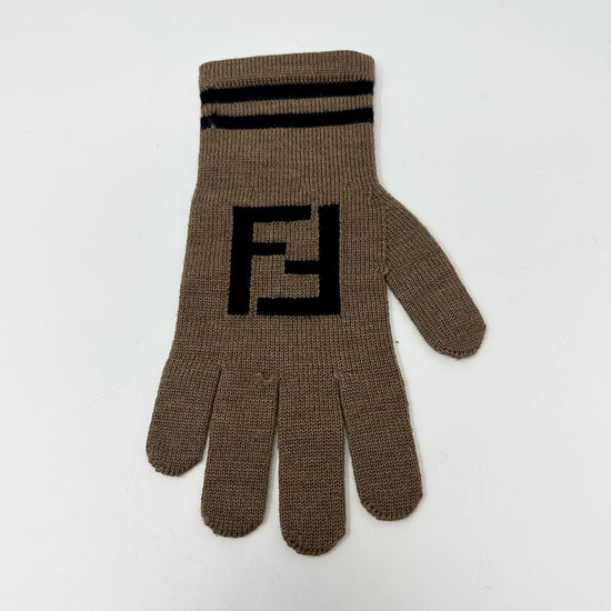 Fendi Wool Gloves with FF Logo