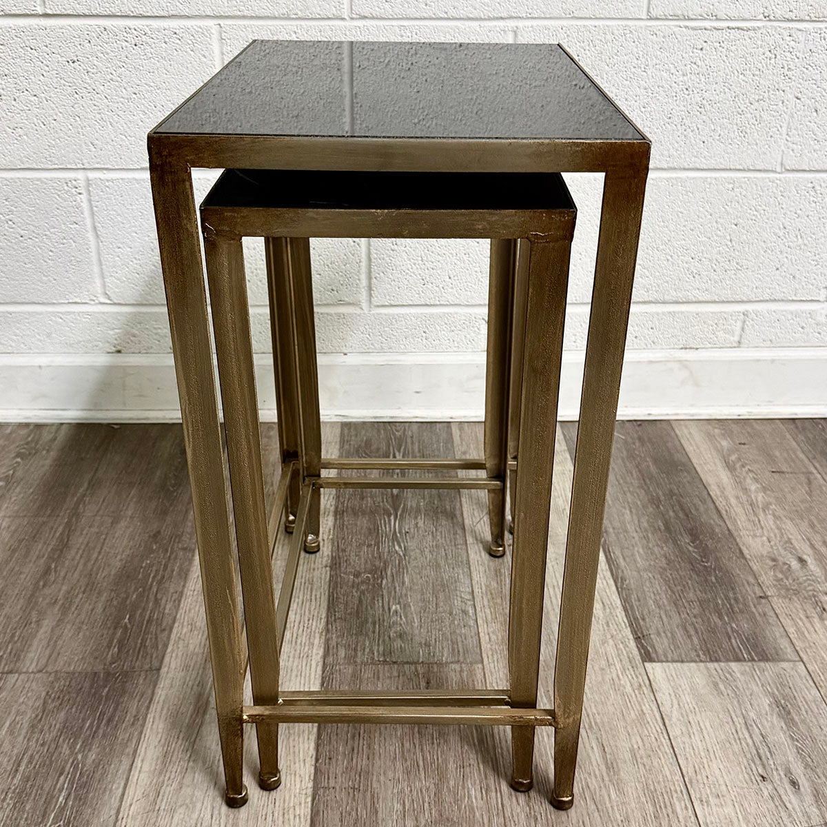 Pair of Stone-Top Nesting Tables