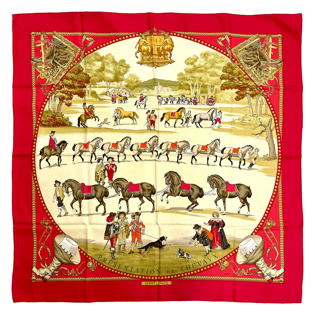 Hermes "Presentation de Chevaux" Scarf