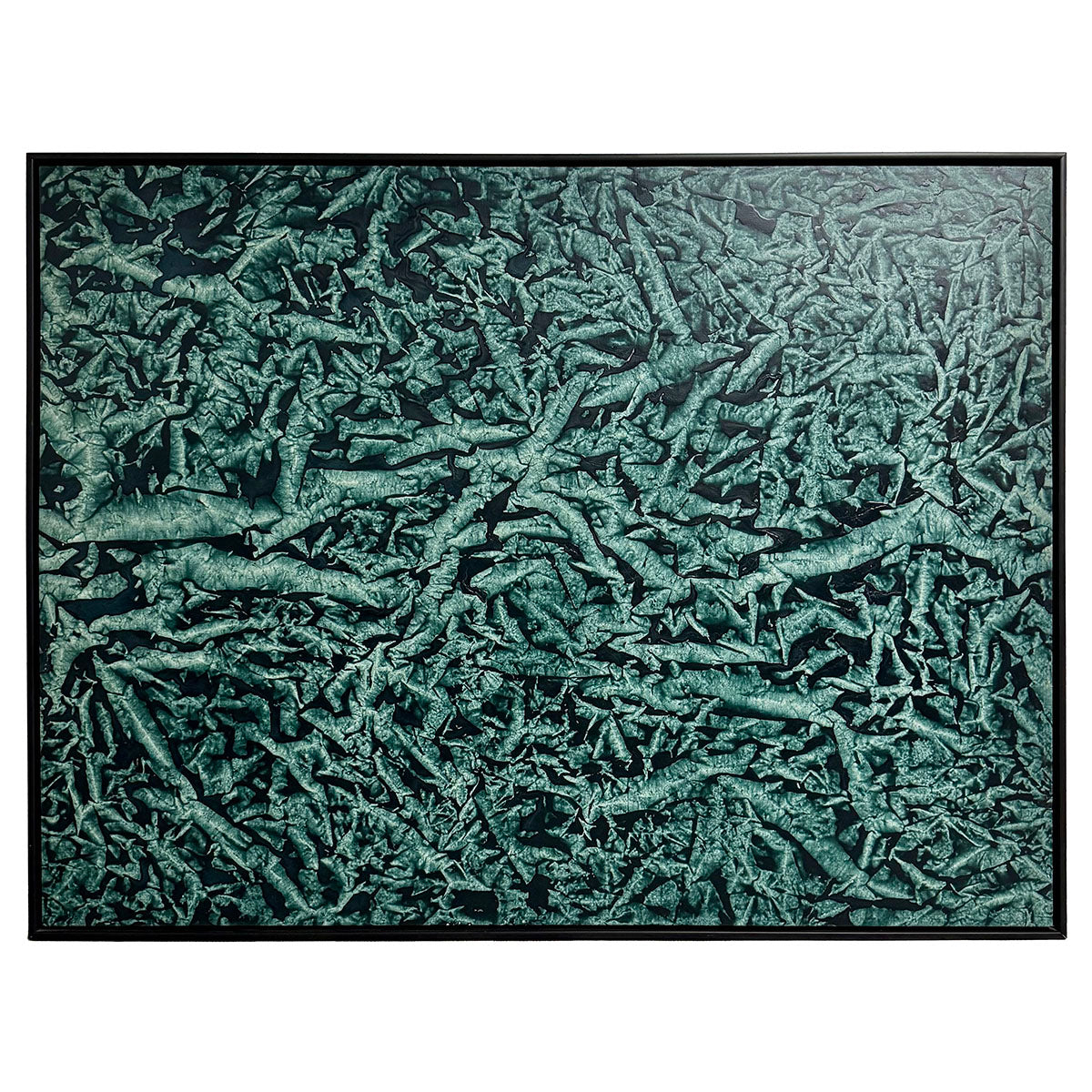 Large Framed Abstract Painting "After The Freeze"