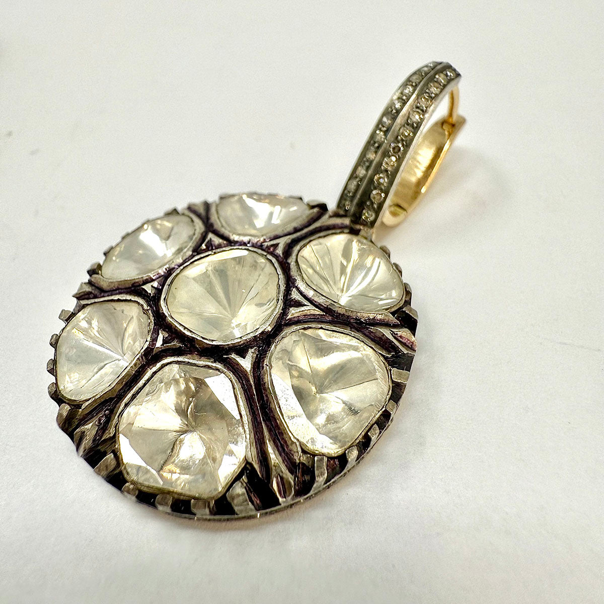 Dangle Earrings with Indian Diamonds