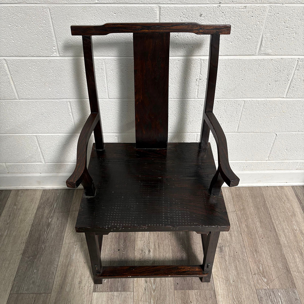 Wood Asian Scholar Chair with Arms