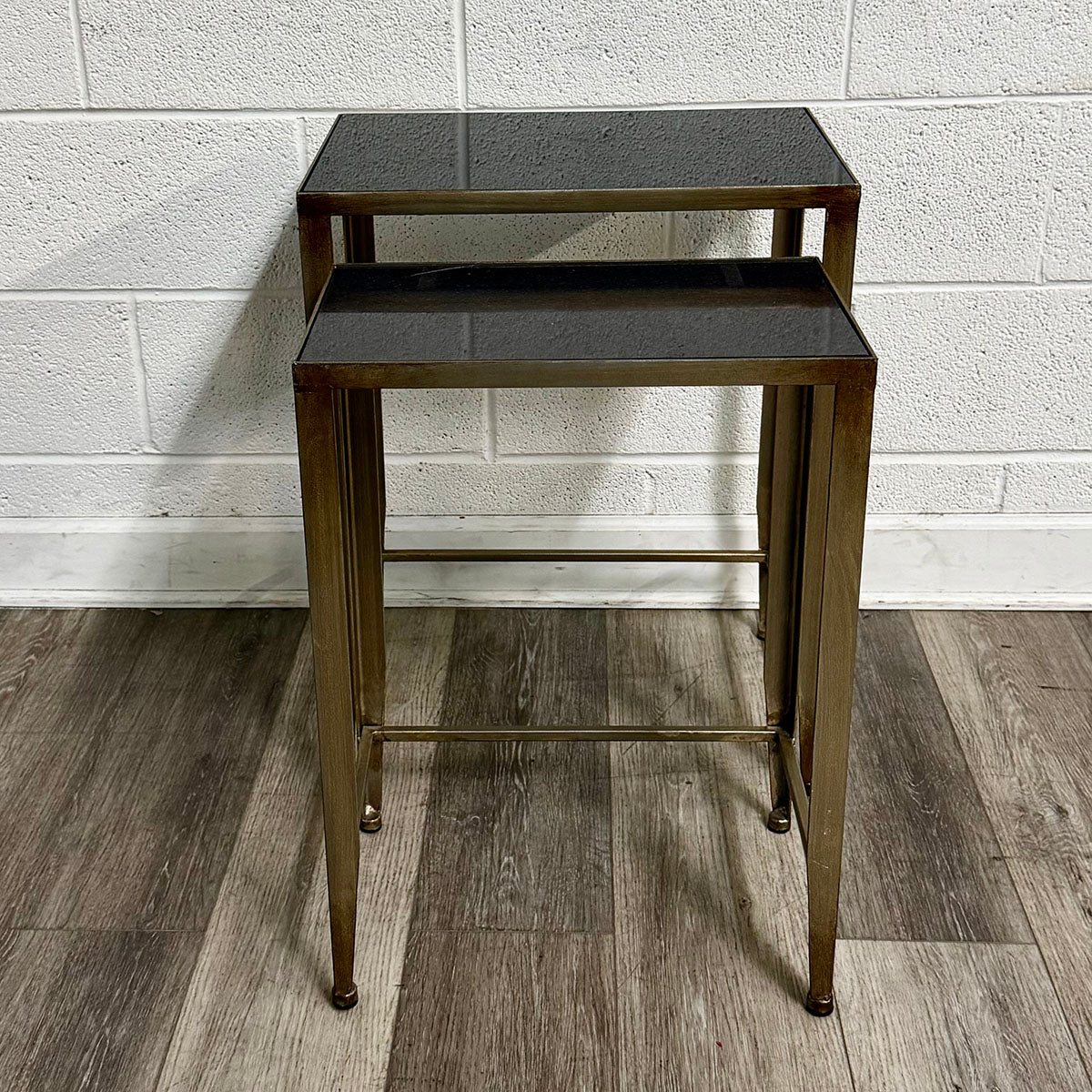 Pair of Stone-Top Nesting Tables