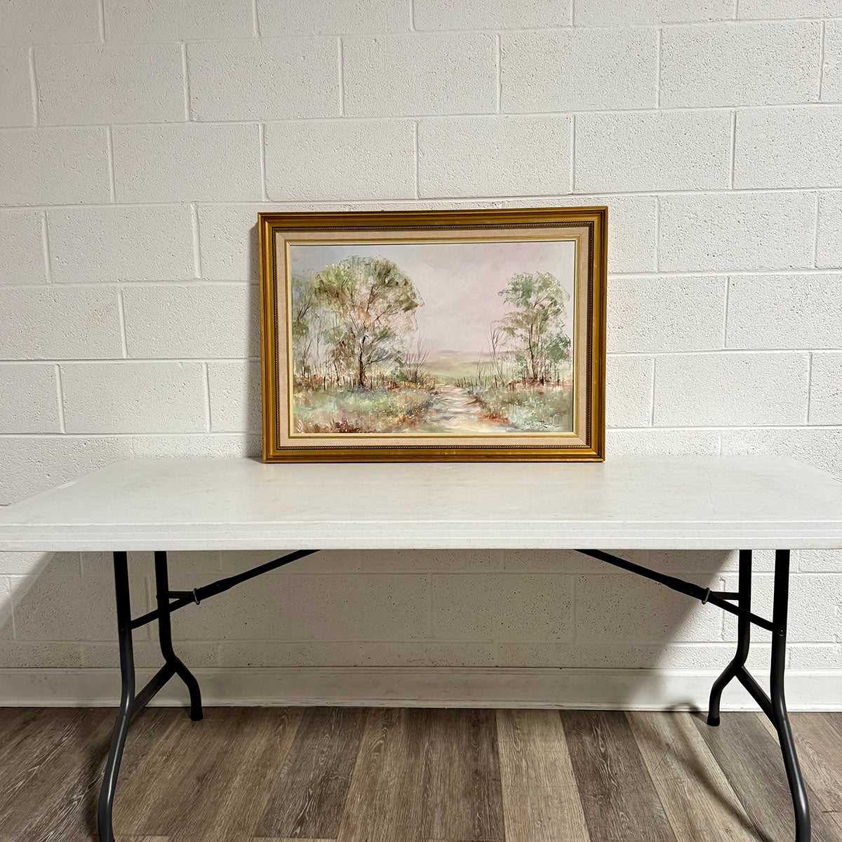 "Country Path in  Springtime" Painting Signed